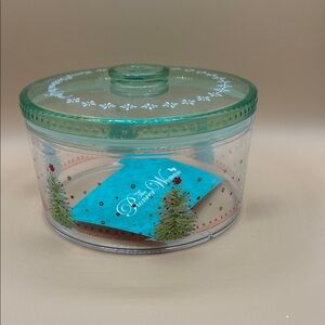 The Pioneer Woman Festive Clear and Green Container